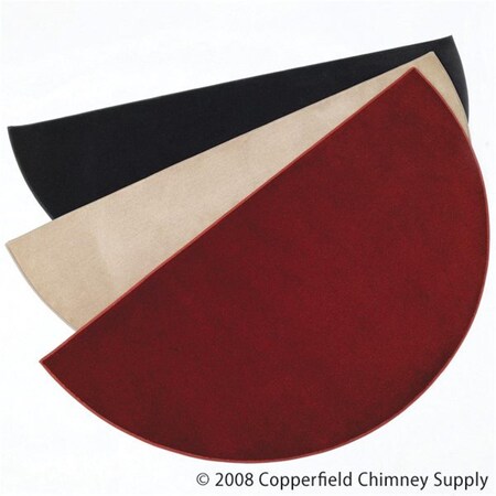 Perfectpillows Chimney Half Round Hearth Rug - Wine - 27 Inches x 48 Inches PE2548022